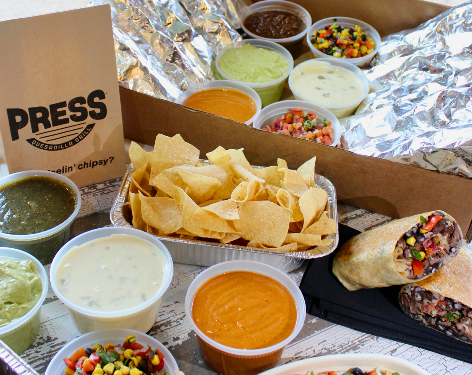 A spread of dishes.